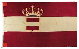Kriegsflagge der k. u. k. Kriegsmarine in der Ausfhrung zwischen 1869 und 1915